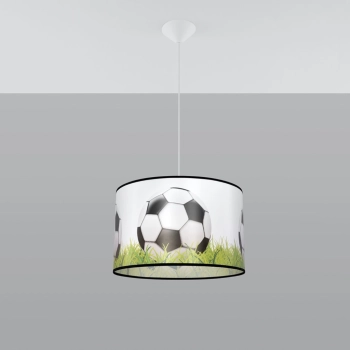 Football C 40 lampa wisząca 1xE27 Biała, czarna, zielona SL.1429
