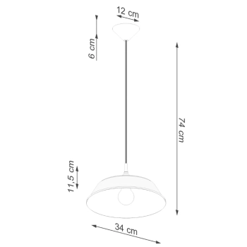 Frika lampa wisząca 1xE27 czarna SL.1328