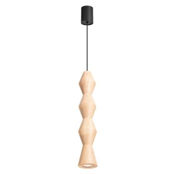 Kubbe Duża R lampa wisząca 1xGU10 naturalne drewno SL.2029 Sollux Lighting