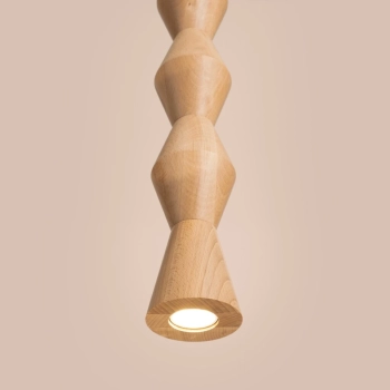 Kubbe Duża R lampa wisząca 1xGU10 naturalne drewno SL.2029