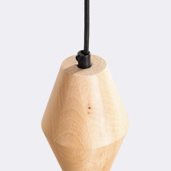 Kubbe Duża R lampa wisząca 1xGU10 naturalne drewno SL.2029