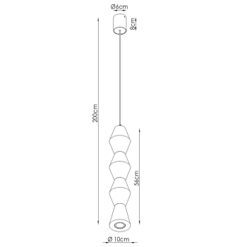 Kubbe Duża R lampa wisząca 1xGU10 naturalne drewno SL.2029
