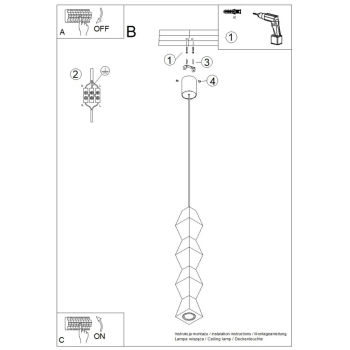 Kubbe Duża S lampa wisząca 1xGU10 naturalne drewno SL.2032