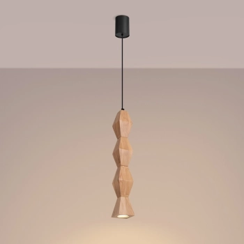 Kubbe Duża S lampa wisząca 1xGU10 naturalne drewno SL.2032