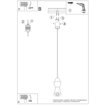 Kubbe Mała R lampa wisząca 1xGU10 naturalne drewno SL.2027