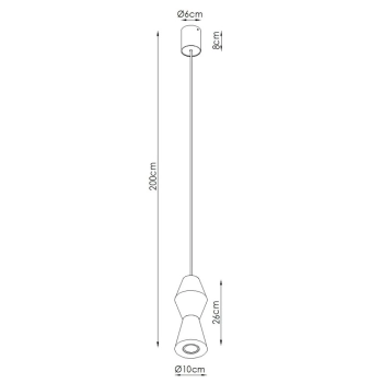 Kubbe Mała R lampa wisząca 1xGU10 naturalne drewno SL.2027