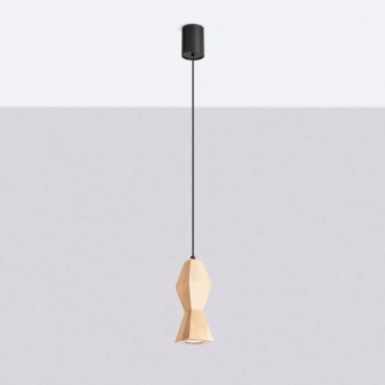 Kubbe Mała S lampa wisząca 1xGU10 naturalne drewno SL.2030