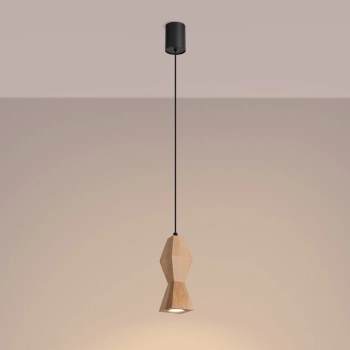 Kubbe Mała S lampa wisząca 1xGU10 naturalne drewno SL.2030