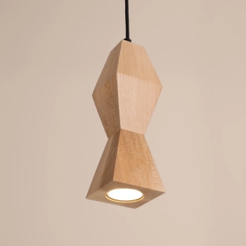Kubbe Mała S lampa wisząca 1xGU10 naturalne drewno SL.2030