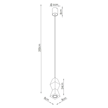 Kubbe Mała S lampa wisząca 1xGU10 naturalne drewno SL.2030