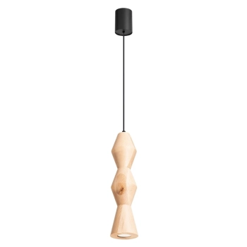 Kubbe Średnia R lampa wisząca 1xGU10 naturalne drewno SL.2028 Sollux Lighting