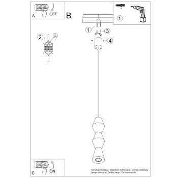 Kubbe Średnia R lampa wisząca 1xGU10 naturalne drewno SL.2028