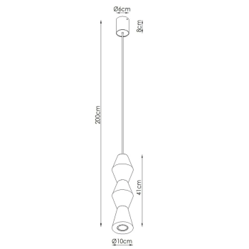 Kubbe Średnia R lampa wisząca 1xGU10 naturalne drewno SL.2028