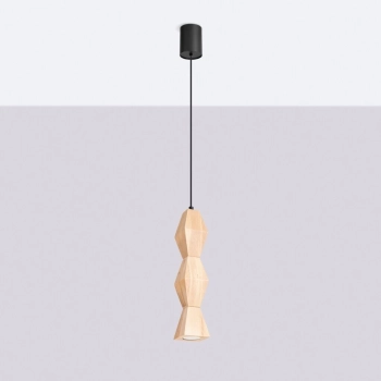 Kubbe Średnia S lampa wisząca 1xGU10 naturalne drewno SL.2031