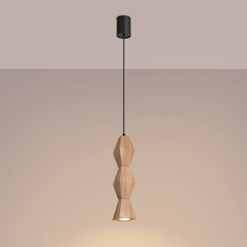 Kubbe Średnia S lampa wisząca 1xGU10 naturalne drewno SL.2031