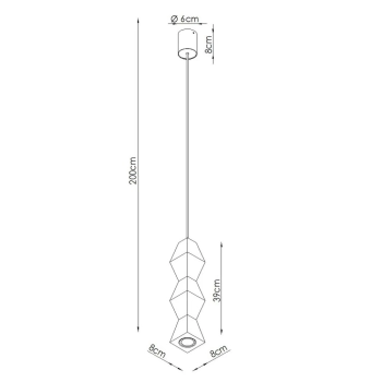 Kubbe Średnia S lampa wisząca 1xGU10 naturalne drewno SL.2031