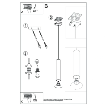 Lagos 1 lampa wisząca 1xGU10 złoty połysk SL.1200