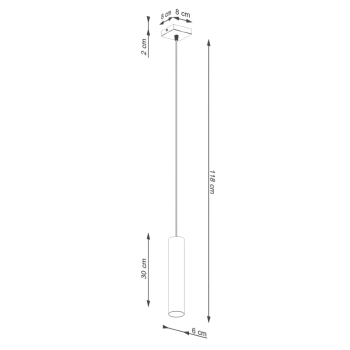 Lagos 1 lampa wisząca 1xGU10 ochra czerwona SL.1489