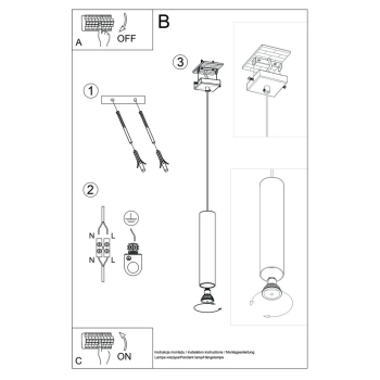 Lagos 1 lampa wisząca 1xGU10 ultramaryna SL.2084