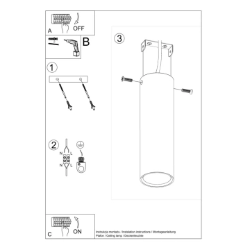 Lagos 20 lampa sufitowa 1xGU10 taupe SL.2073