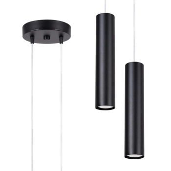 Lagos 2P lampa wisząca 2xGU10 czarna SL.1869 Sollux Lighting