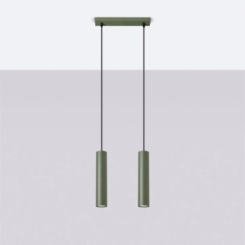 Lagos 2 lampa wisząca 2xGU10 zielona oliwka SL.1485