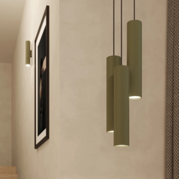 Lagos 2 lampa wisząca 2xGU10 zielona oliwka SL.1485