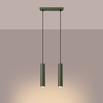 Lagos 2 lampa wisząca 2xGU10 zielona oliwka SL.1485