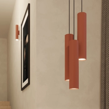Lagos 2 lampa wisząca 2xGU10 ochra czerwona SL.1490