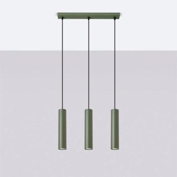 Lagos 3L lampa wisząca 3xGU10 zielona oliwka SL.1486