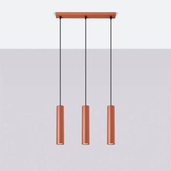 Lagos 3L lampa wisząca 3xGU10 ochra czerwona SL.1491