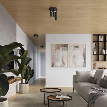 Lagos 3P lampa sufitowa 3xGU10 czarna SL.1466