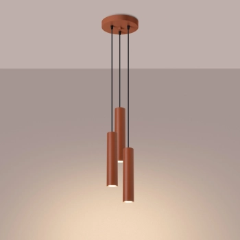 Lagos 3P lampa wisząca 3xGU10 ochra czerwona SL.1492