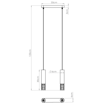 Lami 2 lampa wisząca 2xGU10 biały SL.1687
