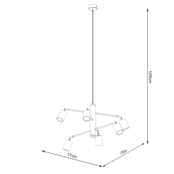 Lemmi 6 lampa wisząca 6xGU10 biała SL.1206