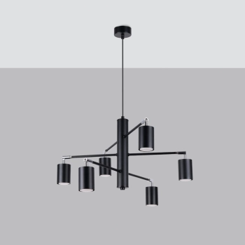 Lemmi 6 lampa wisząca 6xGU10 czarna SL.1207