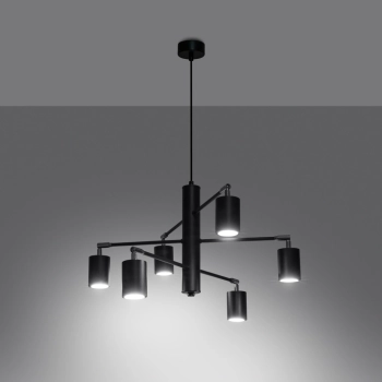 Lemmi 6 lampa wisząca 6xGU10 czarna SL.1207