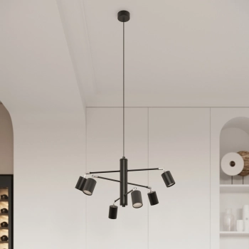 Lemmi 6 lampa wisząca 6xGU10 czarna SL.1207