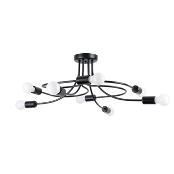 Levar 8 lampa wisząca 8xE27 czarna SL.1457 Sollux Lighting