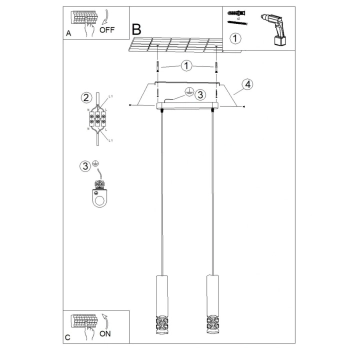 Liro 2 lampa wisząca 2xGU10 biały SL.1692