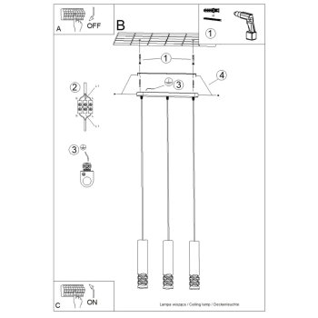 Liro 3L lampa wisząca 3xGU10 biały SL.1693