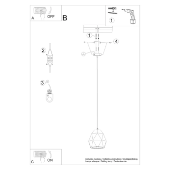 Mint lampa wisząca 1xE27 ceramiczna SL.1251