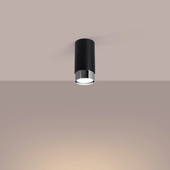 Nero 12,5 lampa sufitowa 1xGU10 czarna, chrom SL.1408