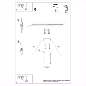 Nero 12,5 lampa sufitowa 1xGU10 czarna, chrom SL.1408