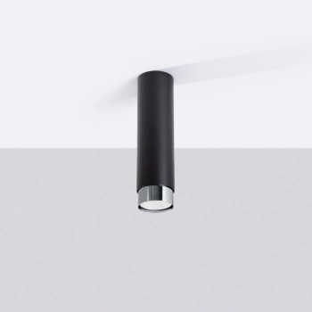 Nero 22,5 lampa sufitowa 1xGU10 czarna, chrom SL.1409