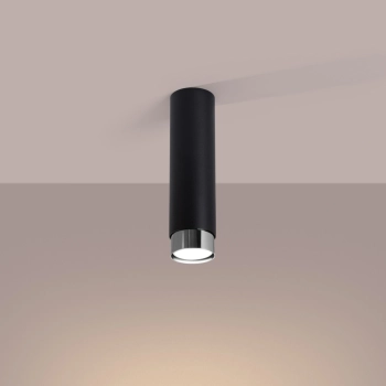 Nero 22,5 lampa sufitowa 1xGU10 czarna, chrom SL.1409
