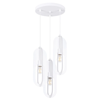 Nicus 3P lampa wisząca 3xE27 biała SL.1361 Sollux Lighting