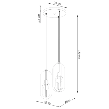 Nicus 3P lampa wisząca 3xE27 biała SL.1361