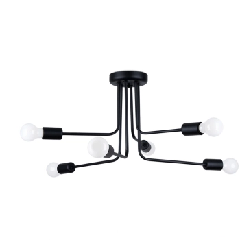 Norah 6 lampa wisząca 6xE27 czarna SL.1452 Sollux Lighting