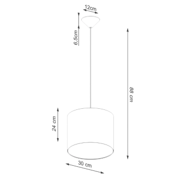 Nova 30 lampa wisząca 1xE27 biała SL.1403